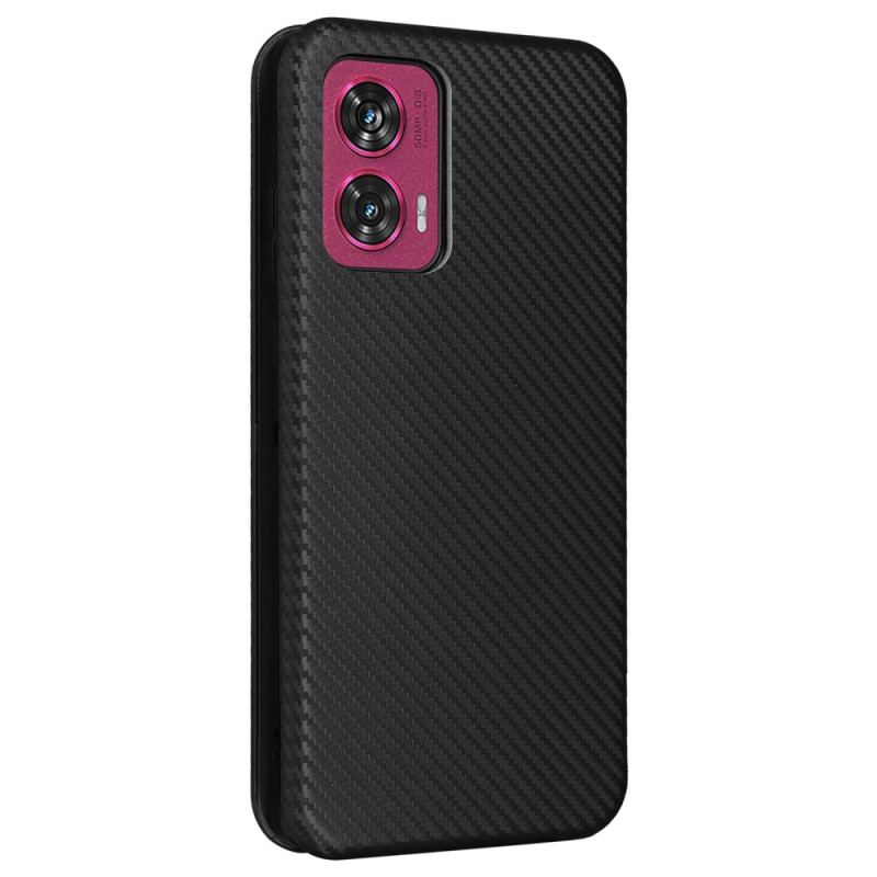 Flip Cover Motorola Edge 50 Fusion Fibre Carbone