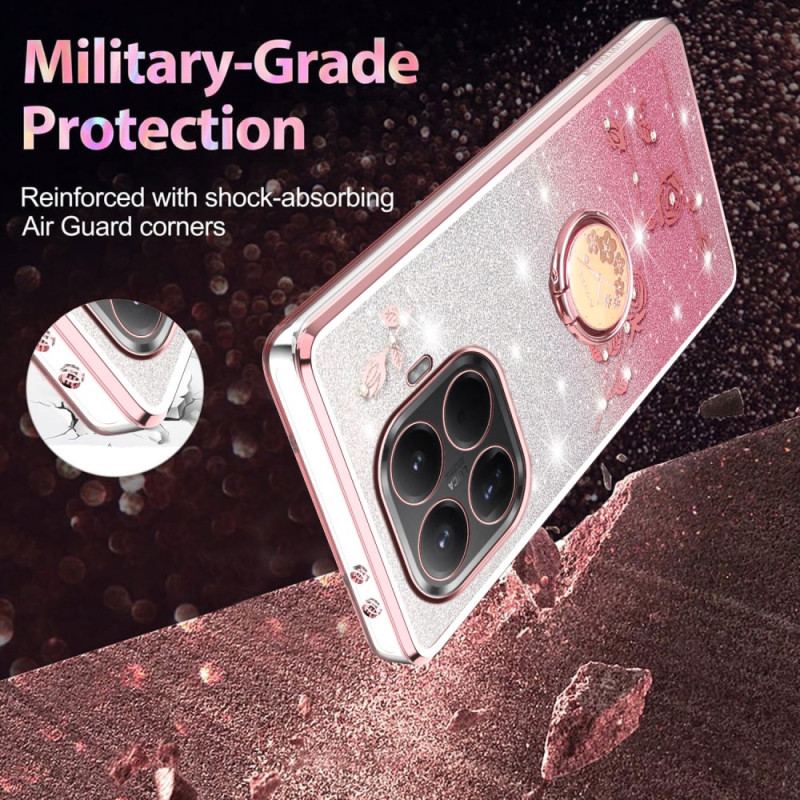 Coque KADEM pour Xiaomi 15T Pro Anneau-Support Strass KADEM