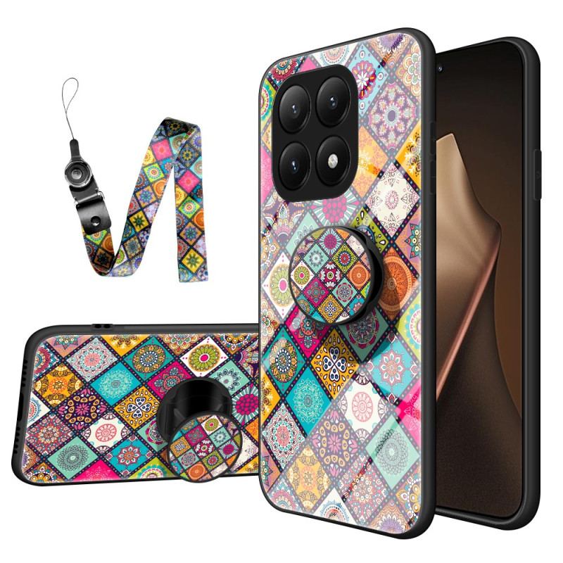 Coque Xiaomi 15T Pro Support et Lnaièrfe Patchwork