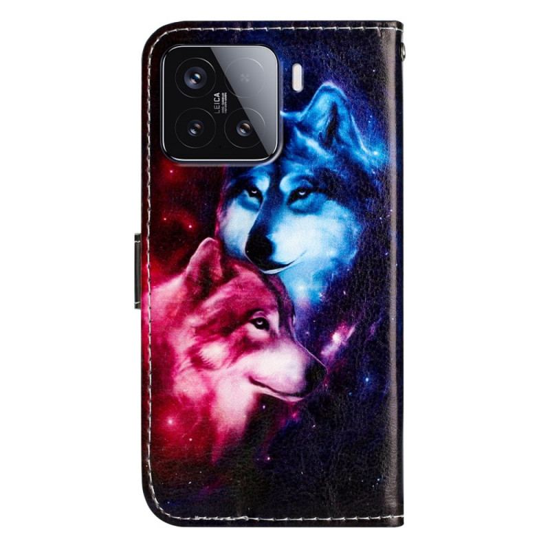 Housse Xiaomi 15T Pro avec Deux Loups