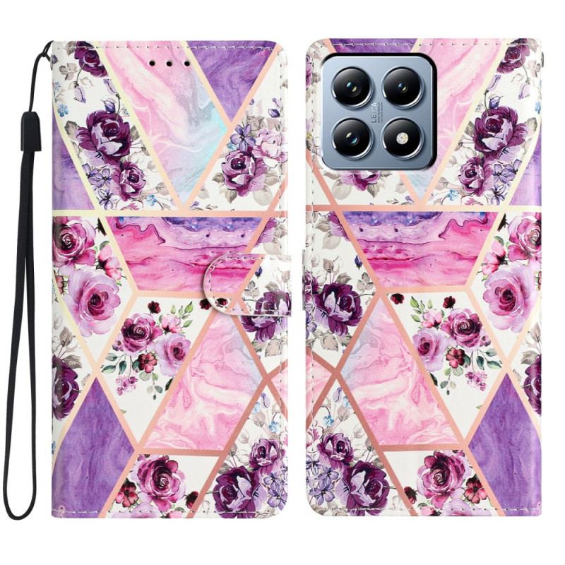 Housse Xiaomi 15T Pro Fleurs Violettes