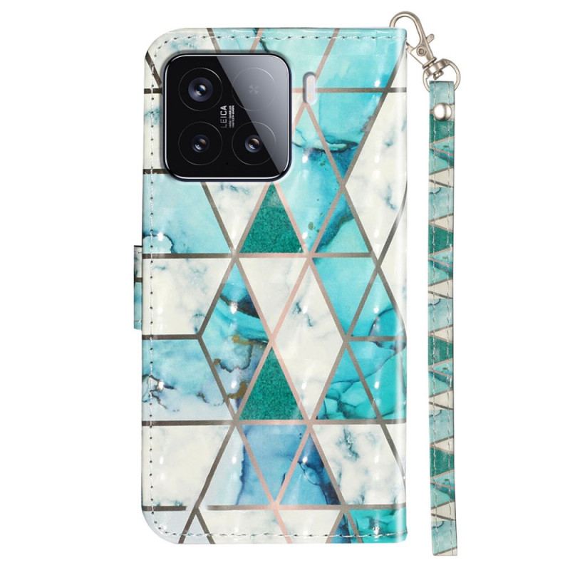 Housse Xiaomi 15T Pro Marbre Vert à Lanière