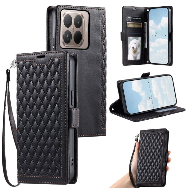 Housse Xiaomi 15T Pro Matelassée avec Lanière