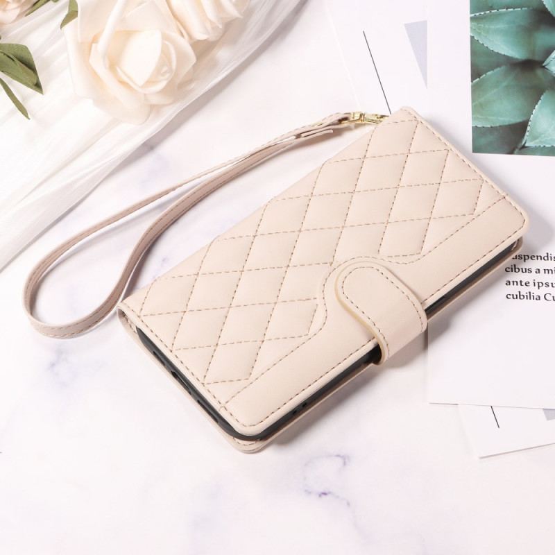 Housse Xiaomi 15T Pro Matelassée avec Lanière et Bandoulière