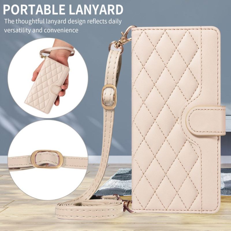 Housse Xiaomi 15T Pro Matelassée avec Lanière et Bandoulière