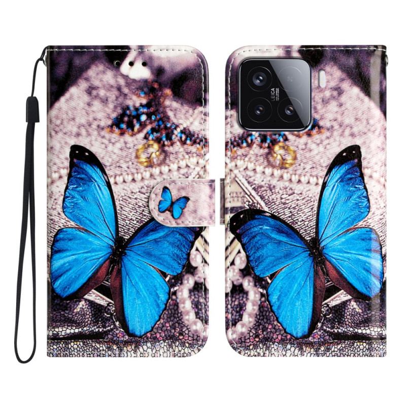 Housse Xiaomi 15T Pro Papillon Bleu