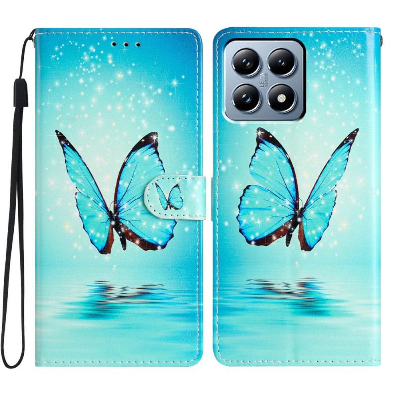 Housse Xiaomi 15T Pro Papillon Bleu