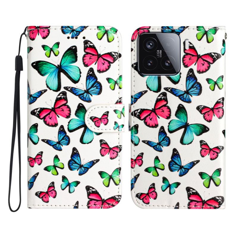 Housse Xiaomi 15T Pro Papillons Colorés
