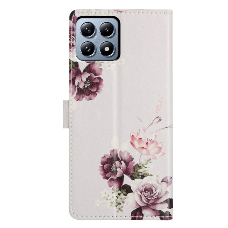 Housse Xiaomi 15T Pro Roses Violettes