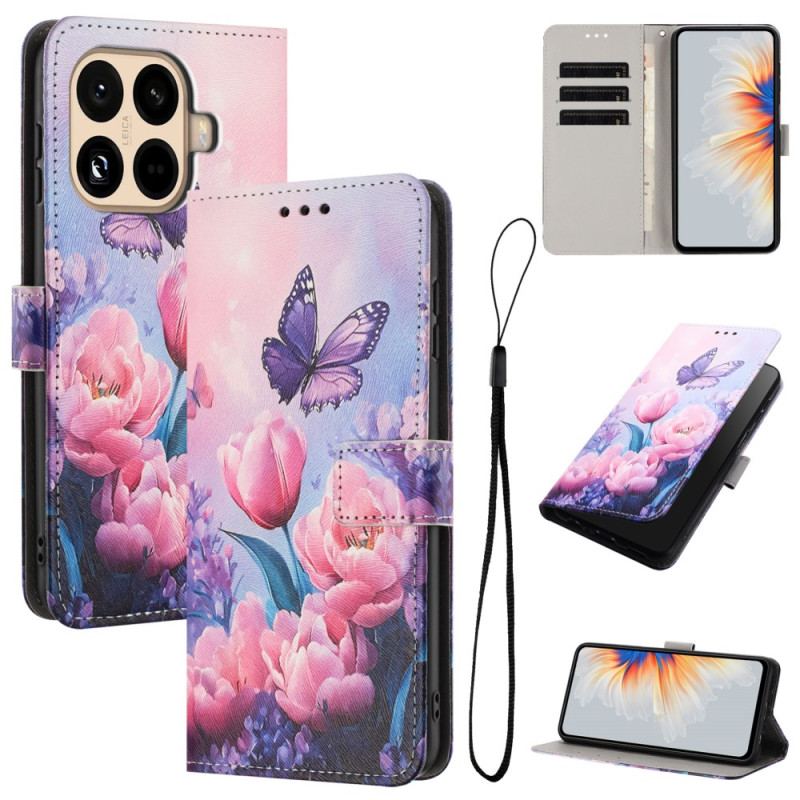 Housse Xiaomi 15T Pro Tulipes et Papillons