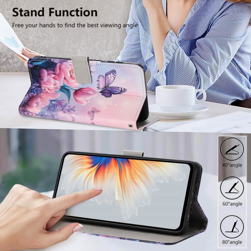 Housse Xiaomi 15T Pro Tulipes et Papillons