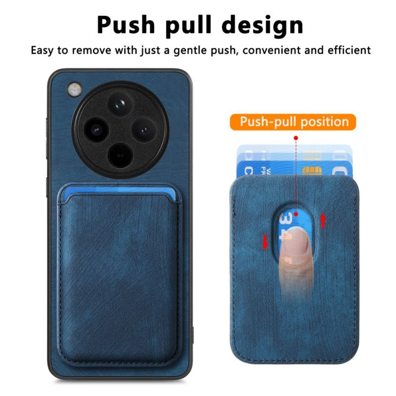 Coque Oppo Find X8 Pro Rétro avec Porte-Cartes Détachable