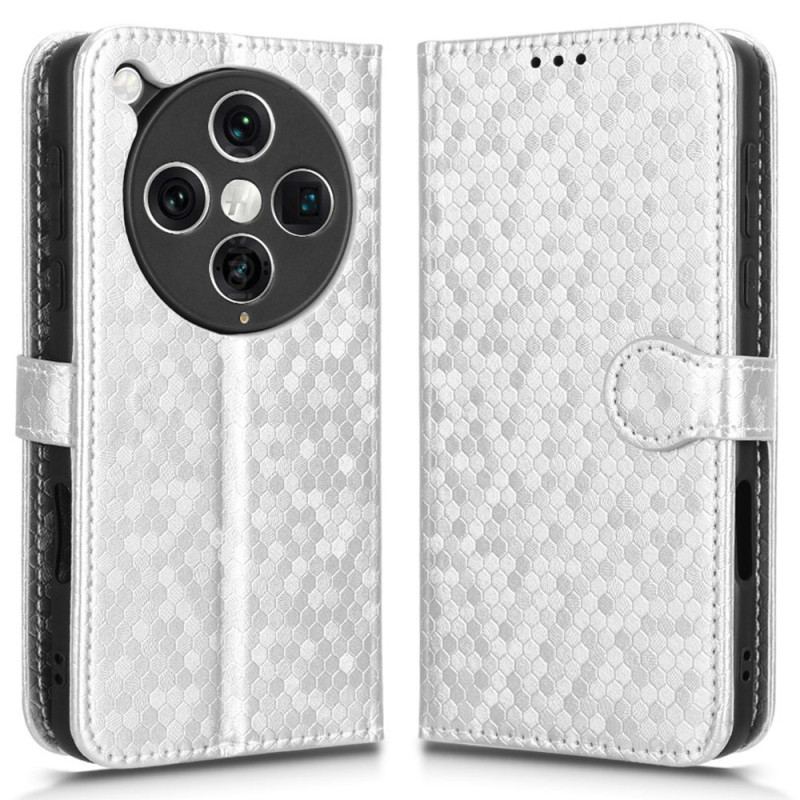 Housse Oppo Find X8 Pro Points Brillants à Lanière