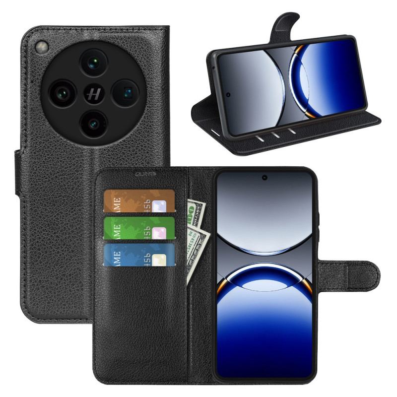 Housse Oppo Find X8 Pro Simili Cuir Litchi Classique