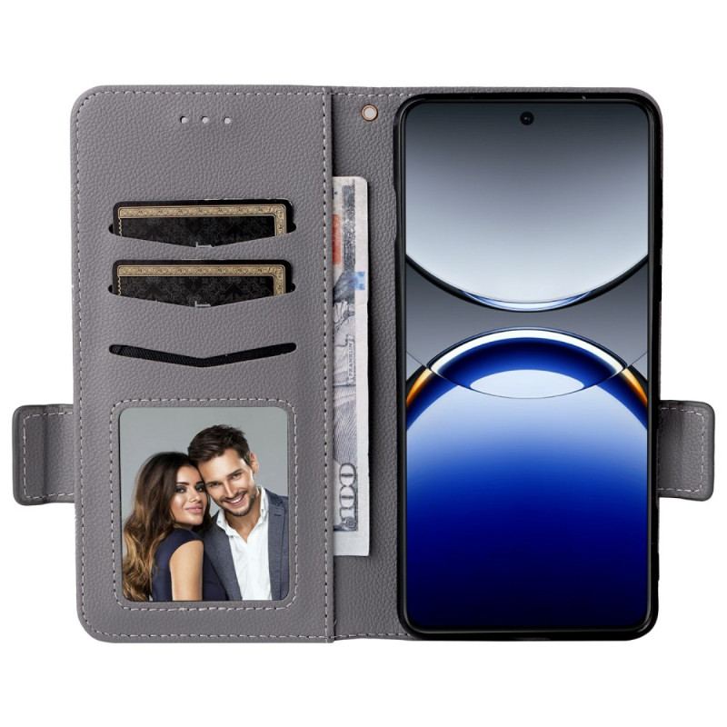 Housse Oppo Find X8 Pro Texture Litchi à Lanière