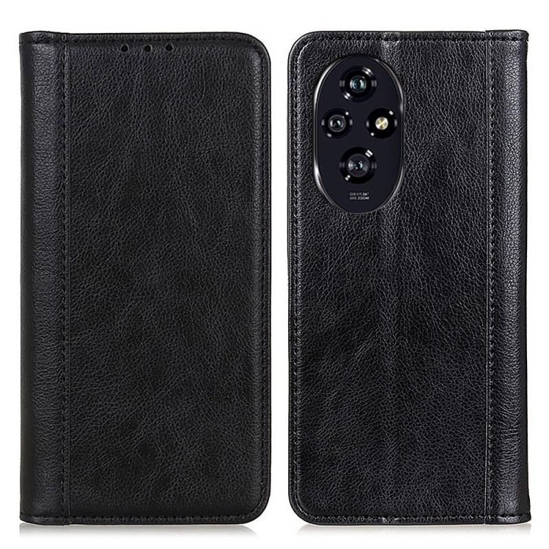 Flip Cover Honor 200 Cuir Fendu