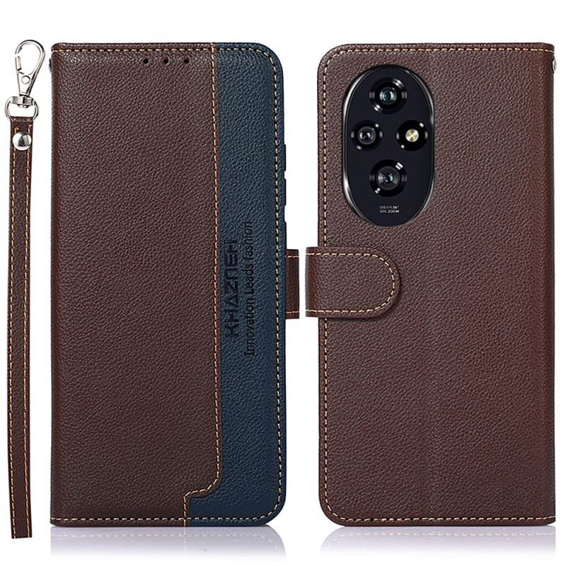 Housse Honor 200 Bicolore avec Portefeuille Bloquant RFID KHAZNEH