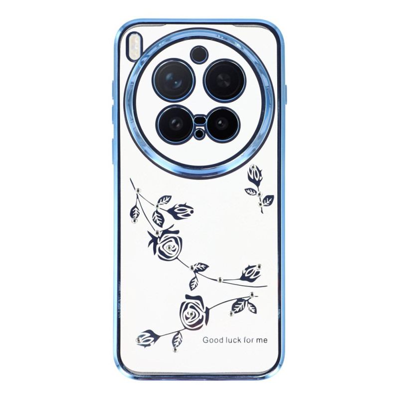 Coque Vivo X300 Pro Strass et Fleurs Éternelles