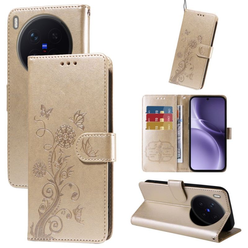 Housse Vivo X300 Pro Motif Papillon Floral