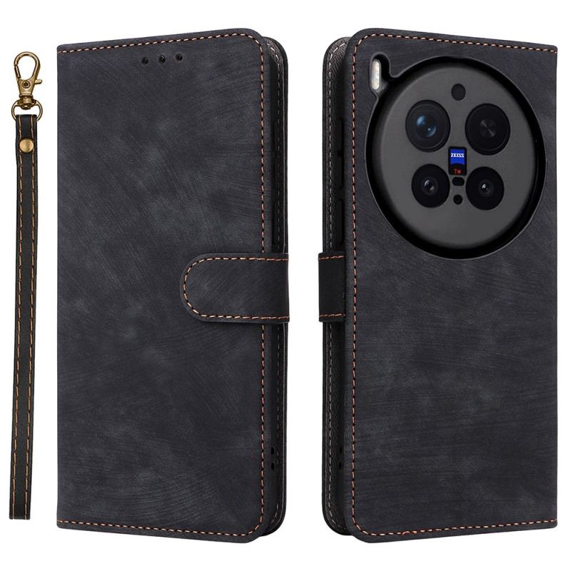 Housse Vivo X300 Pro Protection RFID Effet Cuir