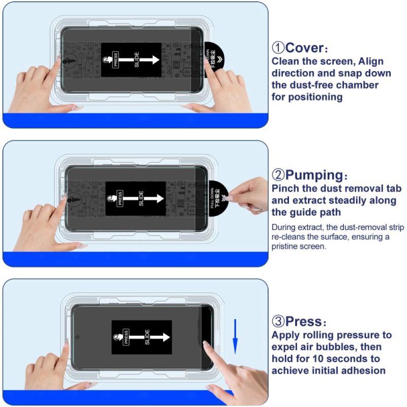 Protection en Verre Trempé pour Écran Vivo X300 Pro Cadre d'Installation (déverrouillage par empreinte digitale)