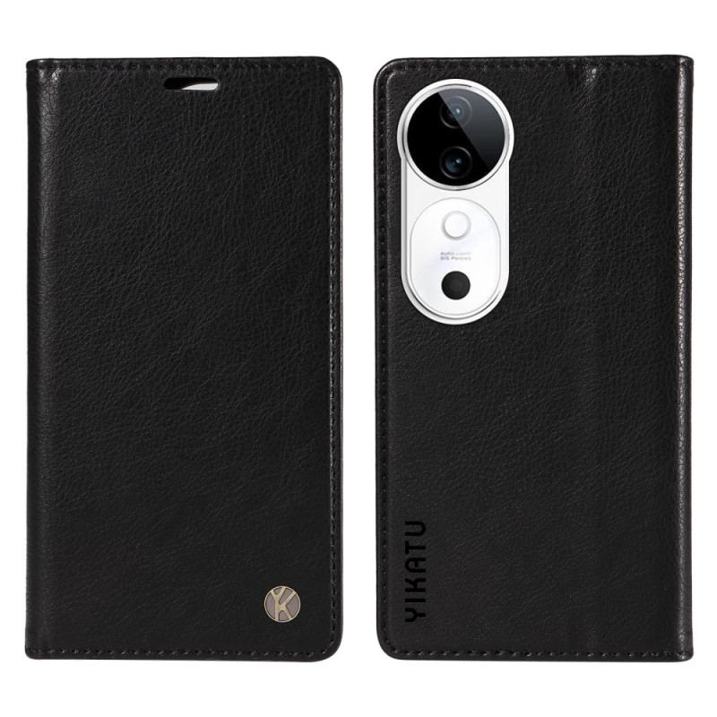 Flip Cover Vivo V40 5G Effet Vintage YIKATU