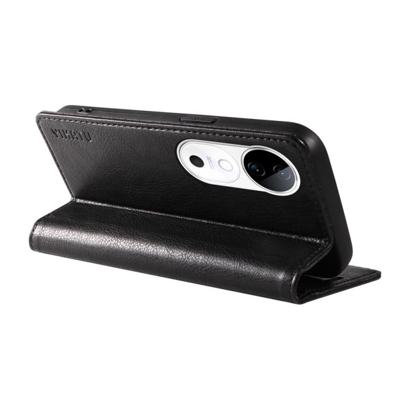 Flip Cover Vivo V40 5G Effet Vintage YIKATU