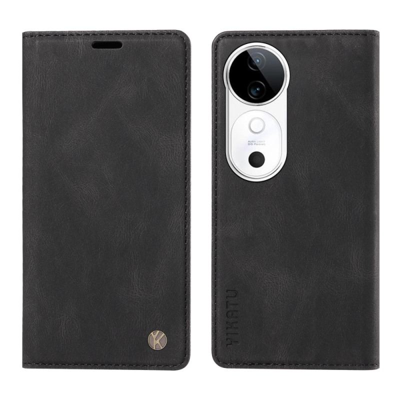 Flip Cover Vivo V40 5G Toucher Soyeux YIKATU