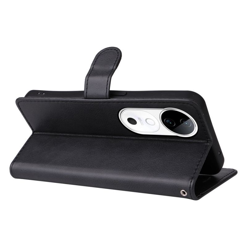 Housse Vivo V40 5G Effet Cuir à Lanière