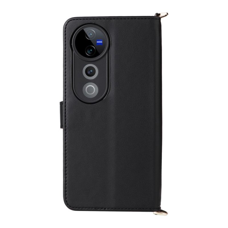 Housse Vivo V40 5G Matelassée avec Lanière et Bandoulière