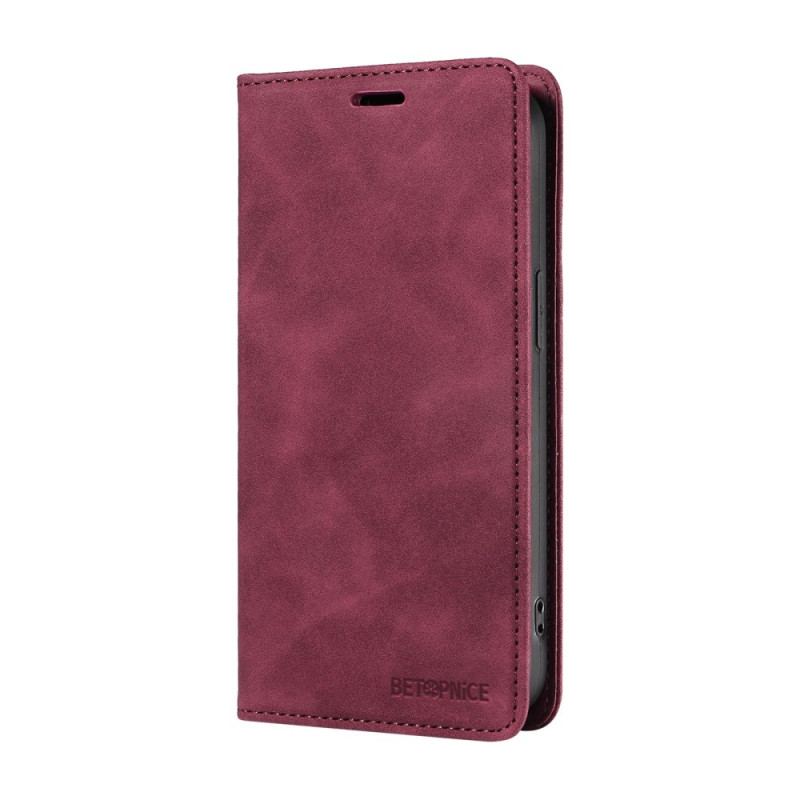 Flip Cover Oppo Reno 12F 5G Effet Daim avec Blocage RFID BETOPNICE