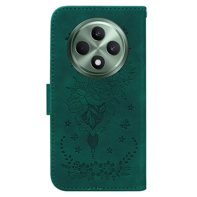 Housse Oppo Reno 12F 5G Motif Papillons et Fleurs