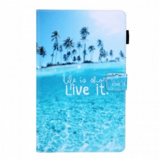 Housse Samsung Galaxy Tab A8 (2021) Life is Short Tropiques