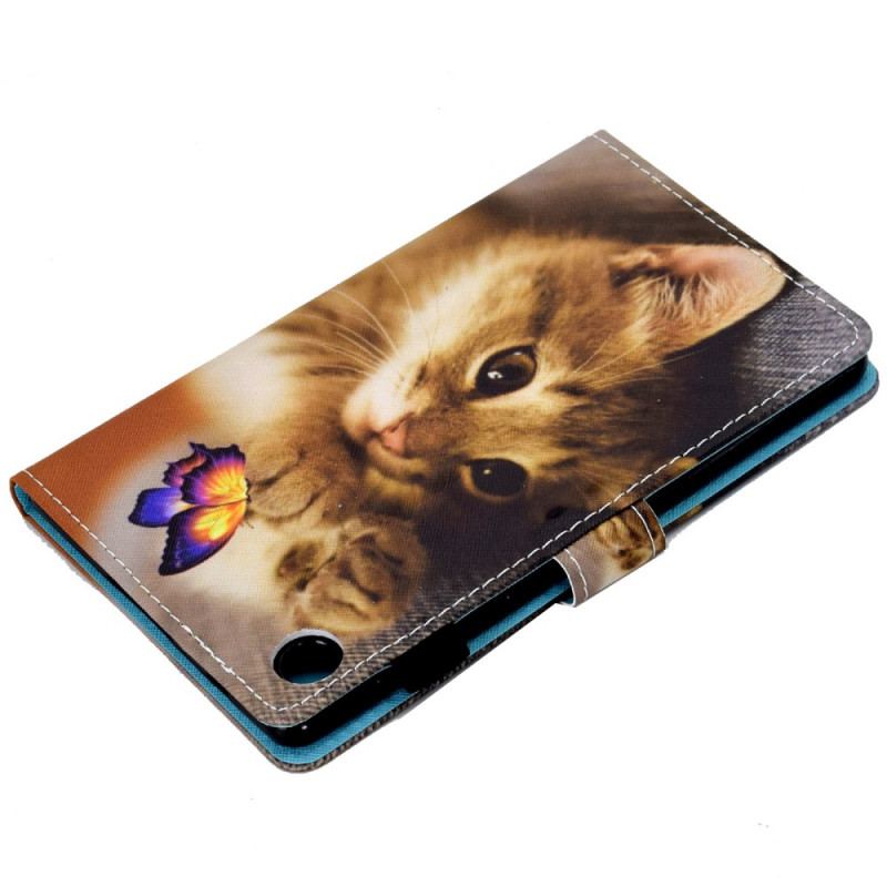 Housse Samsung Galaxy Tab A8 (2021) Mon Chaton et Papillon