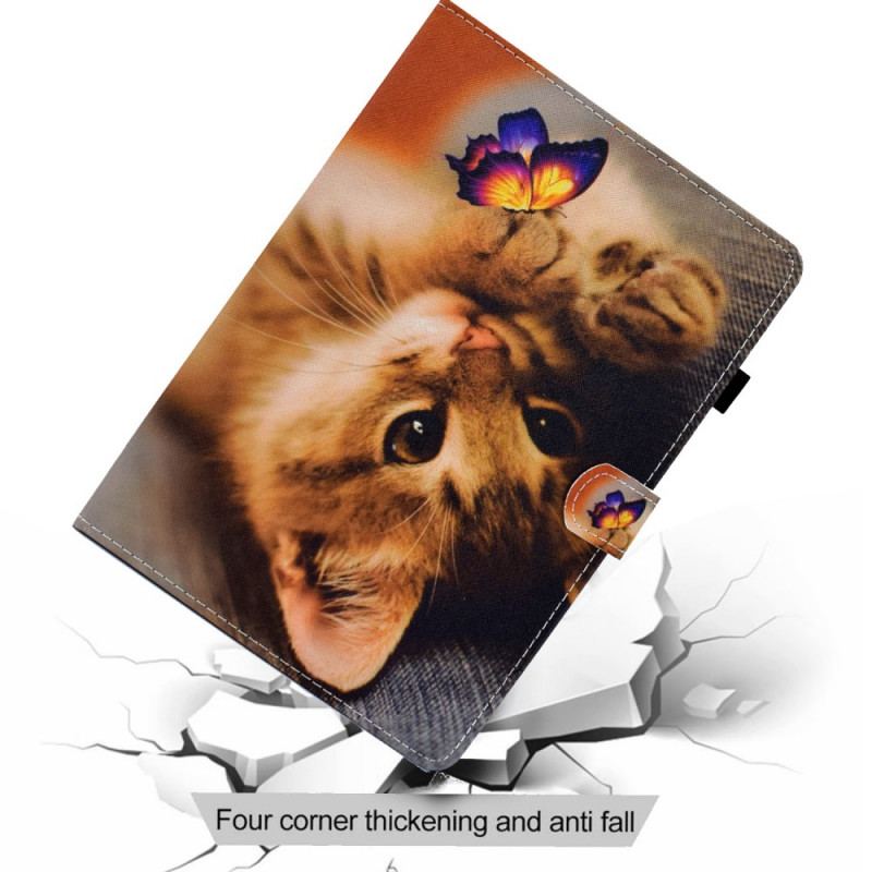 Housse Samsung Galaxy Tab A8 (2021) Mon Chaton et Papillon