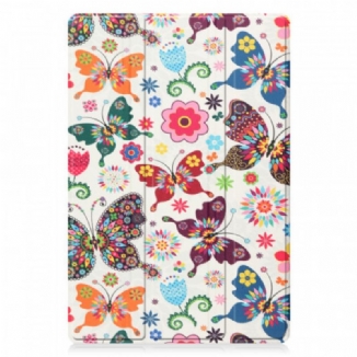 Smart Case Samsung Galaxy Tab A8 (2021) Renforcée Papillons et Fleurs