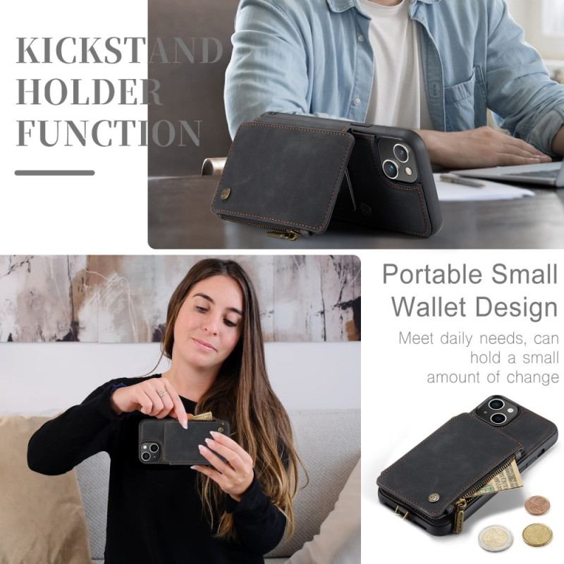 Coque iPhone 15 Plus Style Portefeuille CASEME