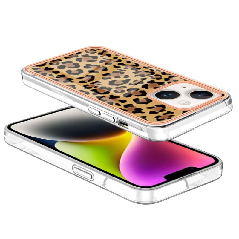 Coque iPhone 15 Pus Léopard
