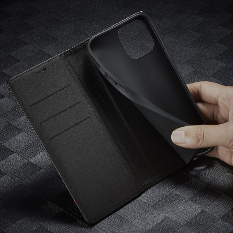 Flip Cover iPhone 15 Plus Fibre Carbone LC.IMEEKE