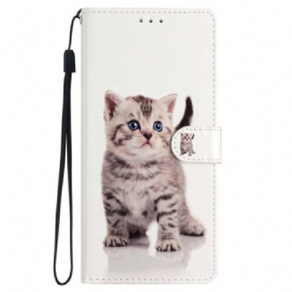 Housse iPhone 15 Plus Petit Chat à Lanière