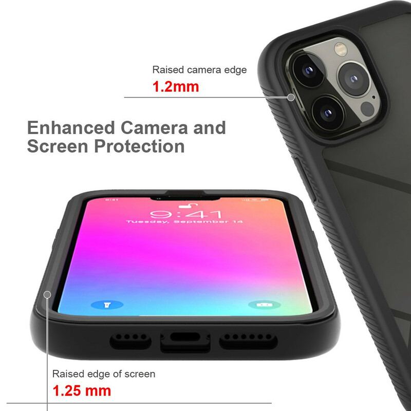 Coque iPhone 13 Pro Max Conception Hybride Rebords Silicone