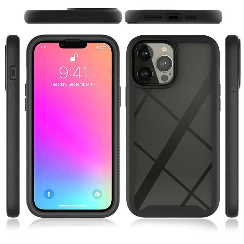 Coque iPhone 13 Pro Max Conception Hybride Rebords Silicone