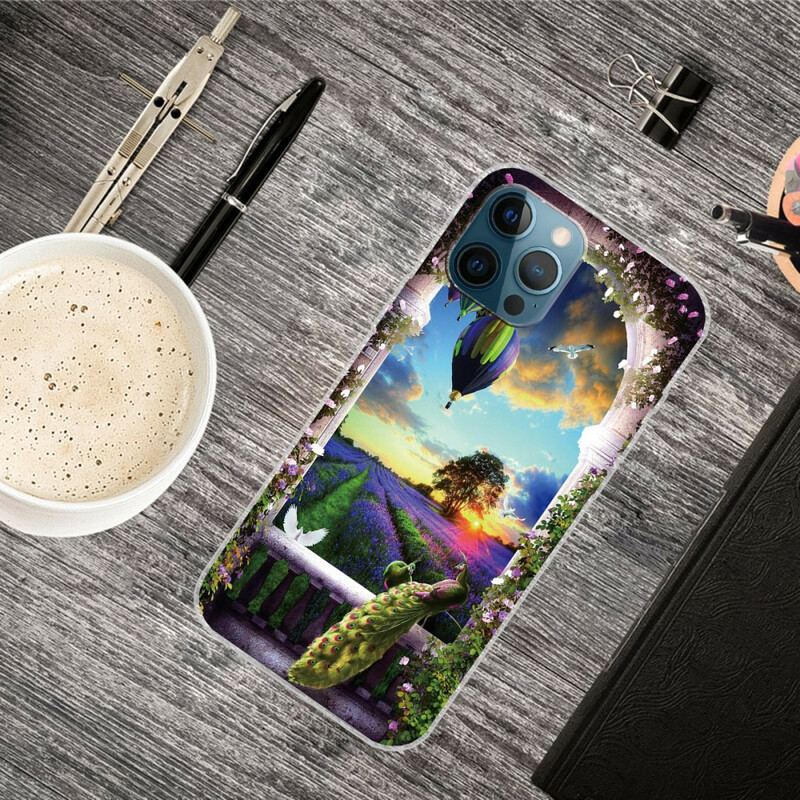 Coque iPhone 13 Pro Max Flexible Montgolfière