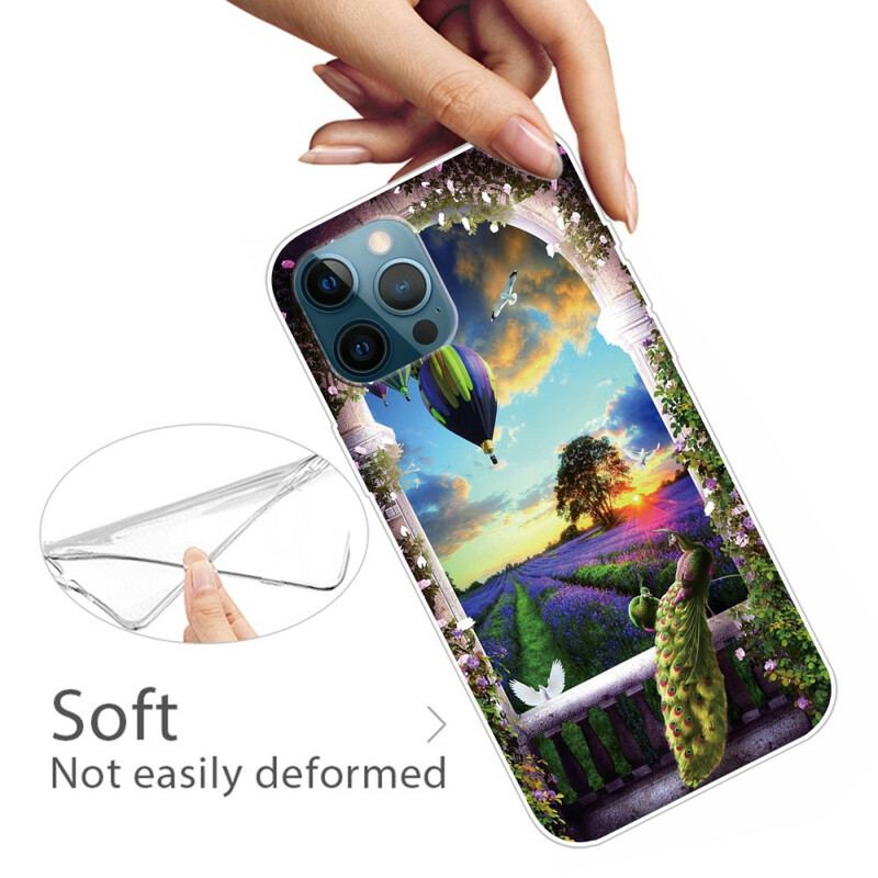 Coque iPhone 13 Pro Max Flexible Montgolfière