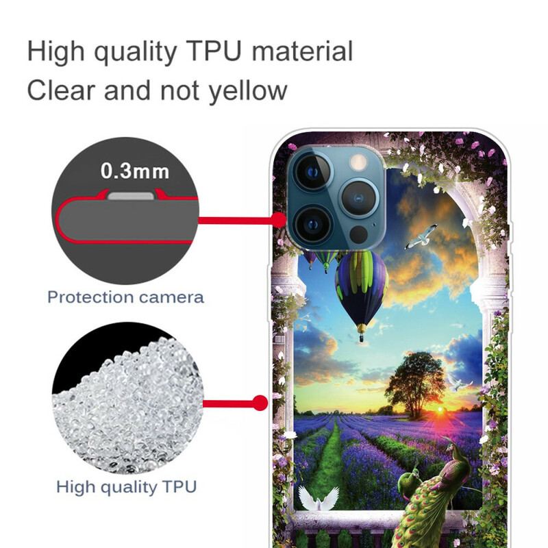 Coque iPhone 13 Pro Max Flexible Montgolfière