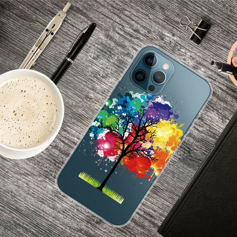 Coque iPhone 13 Pro Max Transparente Arbre Aquarelle