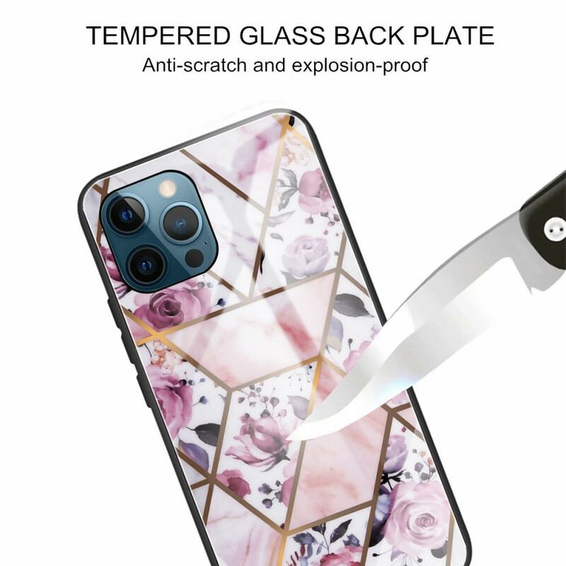 Coque iPhone 13 Pro Max Verre Trempé Marbre Géométrie