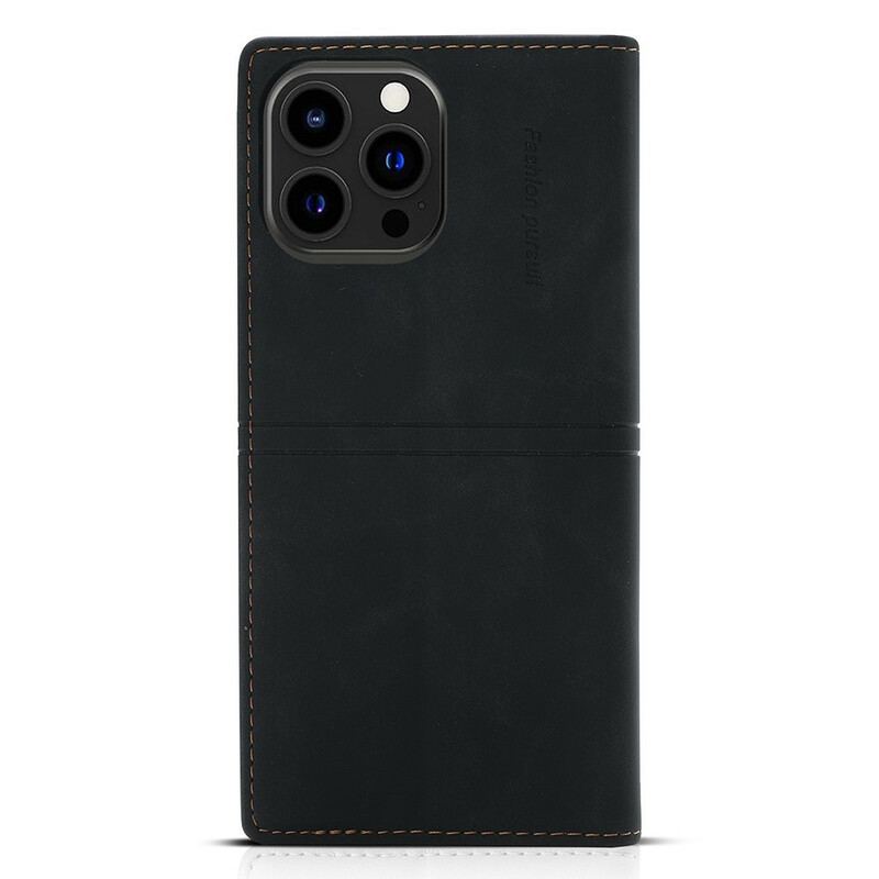 Flip Cover iPhone 13 Pro Max Style Cuir Couture Fermoir Magnétique