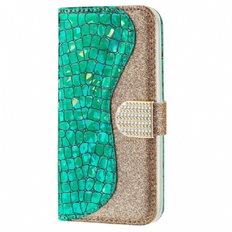 Housse iPhone 13 Pro Max Croco Diamants
