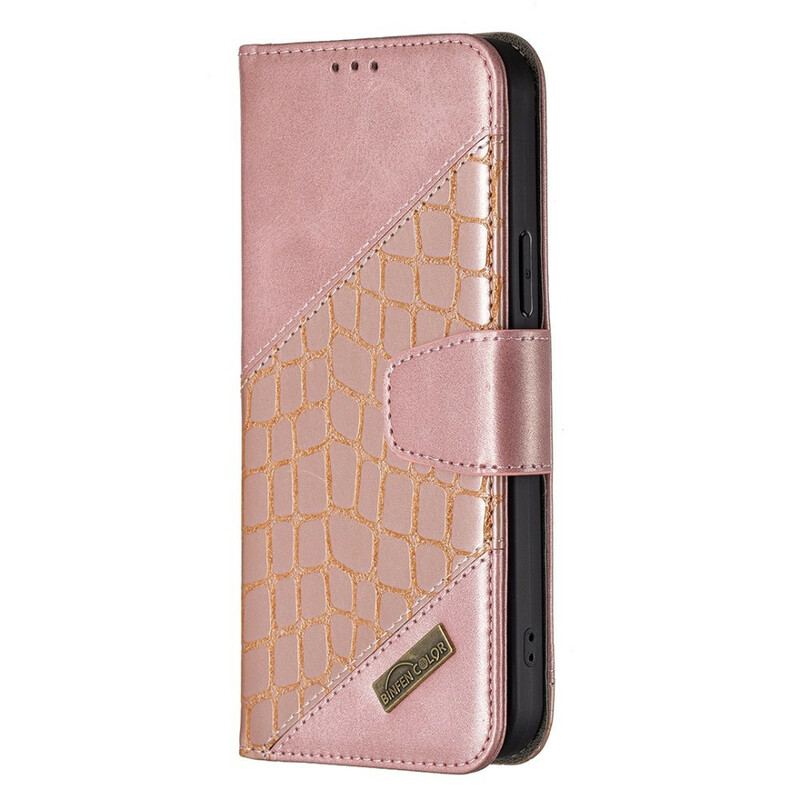 Housse iPhone 13 Pro Max Effet Peau de Crocodile Classique